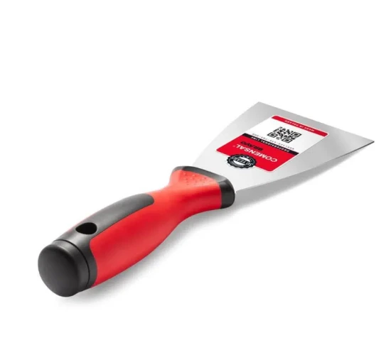 Spatulă cu mâner din cauciuc roșu 80mm